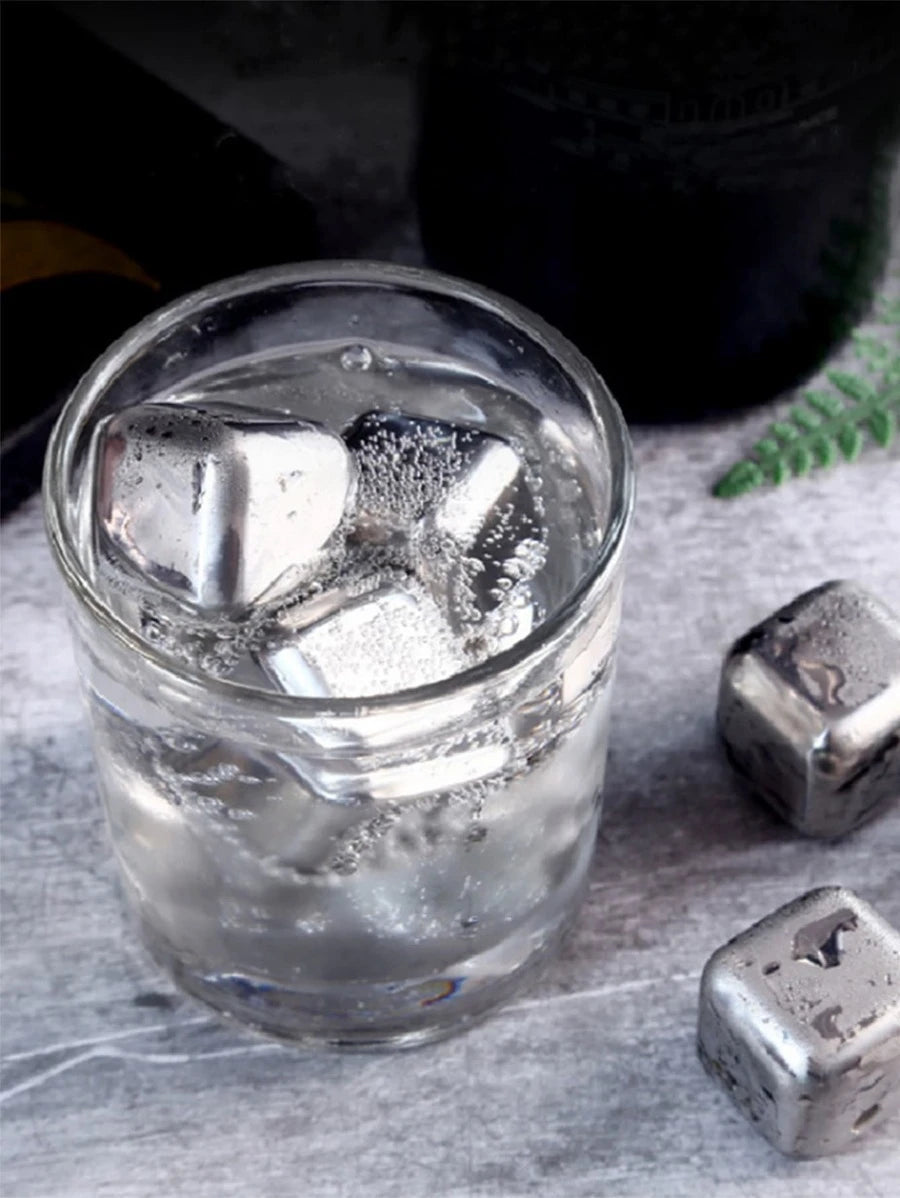 Set de Cubos de Acero para Enfriar Bebidas