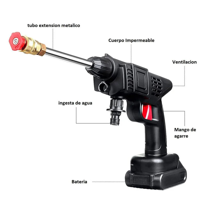 ⚡Hidrolavadora Portátil Recargable con Maletín + Batería Incluida 🔋