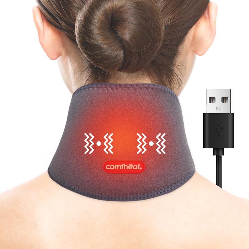 Masajeador 💆 Térmico De Cuello 2 en 1 (Vibración 📳 y Terapia Calor🌡️)