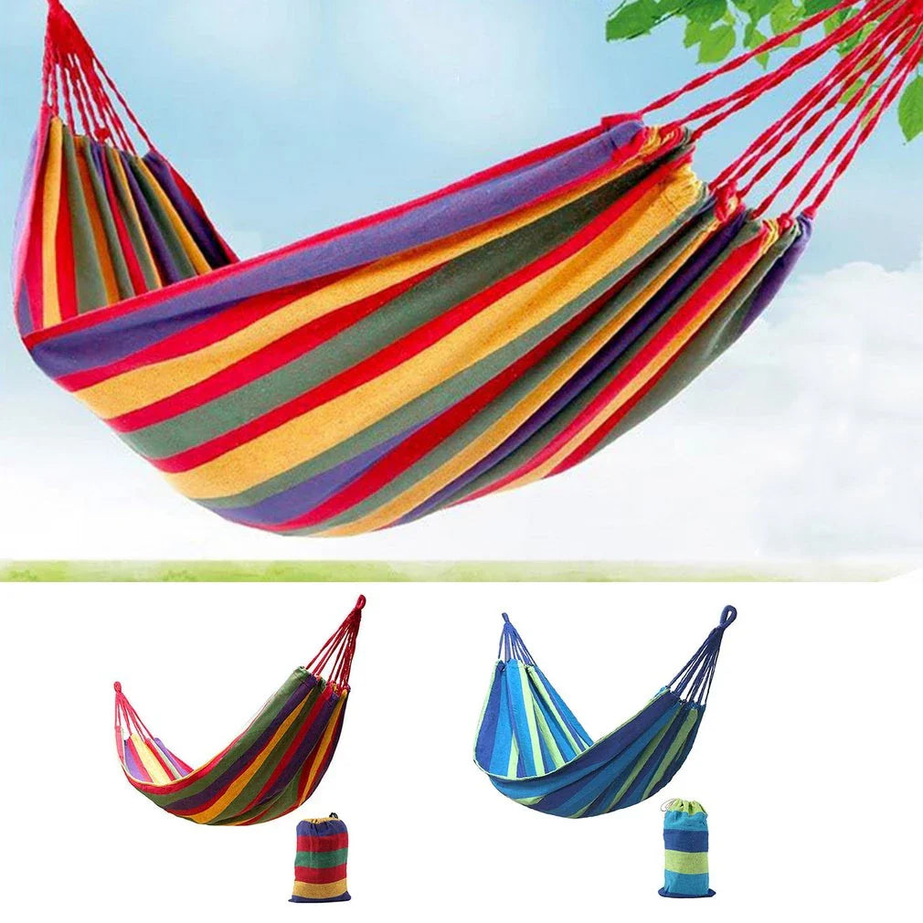 Hamaca 2 Plaza 🏞 Portatil 🏕 + Accesorios 🏖