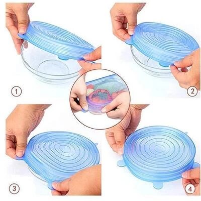 Tapas Silicona para Alimentos (6 Unidades)