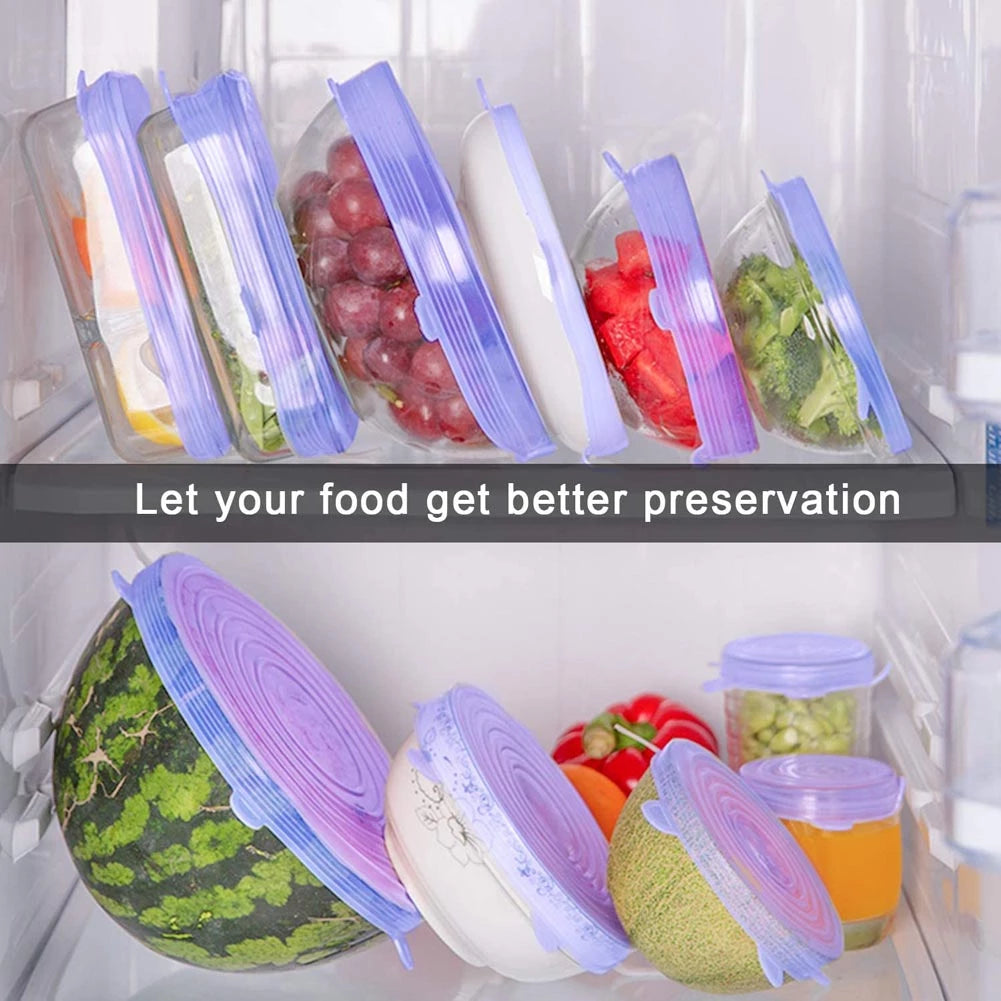 Tapas Silicona para Alimentos (6 Unidades)