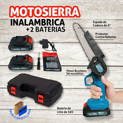 ⚡🪚Motosierra Inalámbrica PREMIUM + 🔋2 BATERIAS DE REGALO🎁