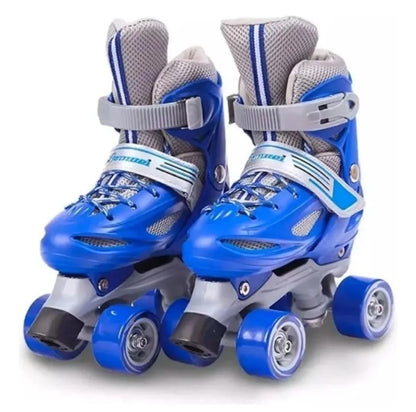 🛼 Patines ROLLER Ajustables 4 Ruedas para Niños+Casco, Rodilleras, Coderas y Muñequeras de REGALO🔥