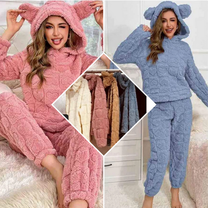 🧥Pijama de Corazones con Capucha❄️ PARA EL INVIERNO