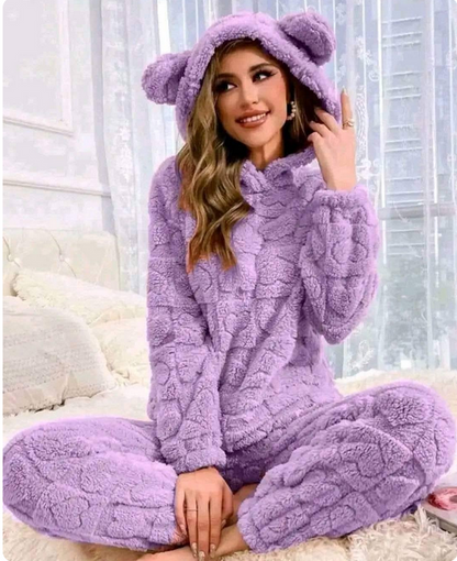 🧥Pijama de Corazones con Capucha❄️ PARA EL INVIERNO