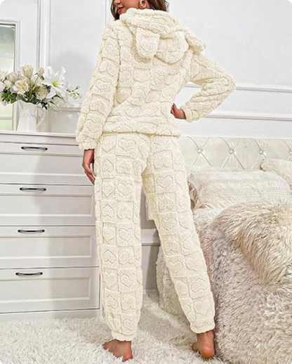 🧥Pijama de Corazones con Capucha❄️ PARA EL INVIERNO