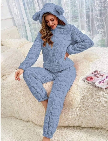 🧥Pijama de Corazones con Capucha❄️ PARA EL INVIERNO