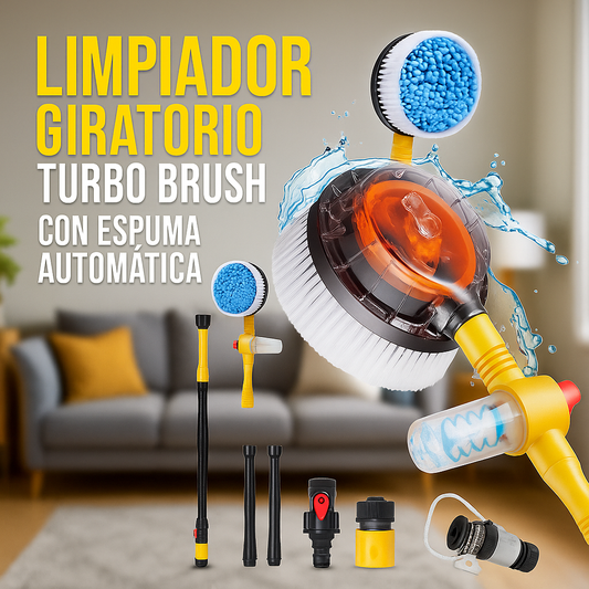 💦Limpiador Giratorio TurboBrush con Espuma Automática🚗