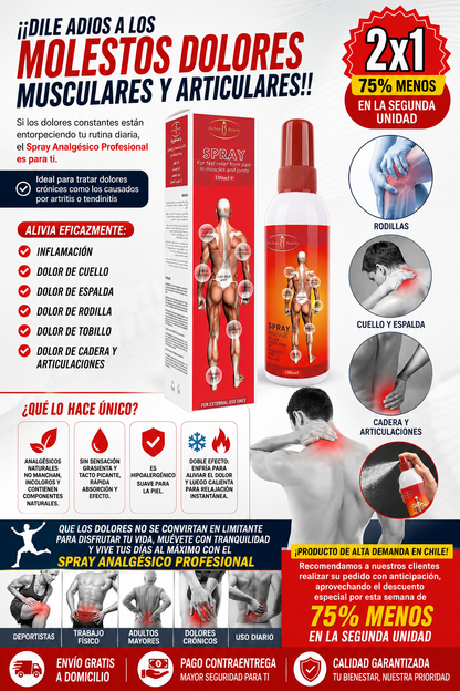 ¡¡DESCUENTO!! Spray Analgésico Profesional - Oferta 2X1 $19.990