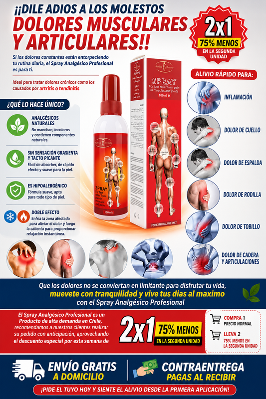 ¡¡DESCUENTO!! Spray Analgésico Profesional - Oferta 2X1 $19.990