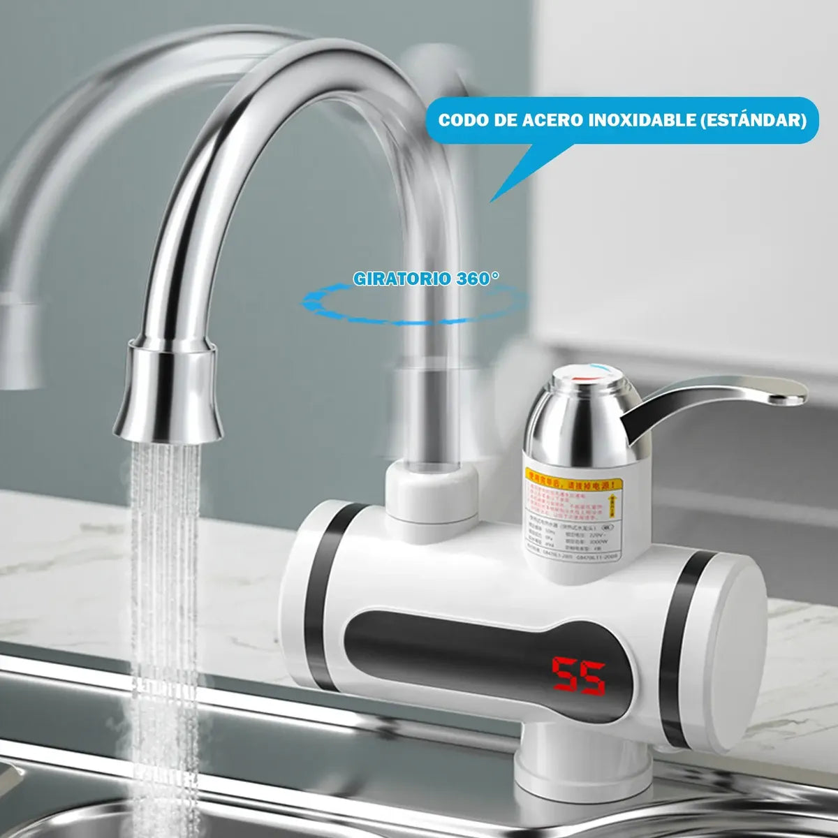 🔥 Grifo Calentador de Agua Eléctrico Instantáneo🚿