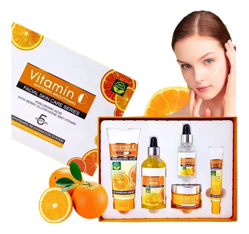 🌸Set Completo de Cuidado Facial | 🌟Aclarante+Hidratante💧+Antiarrugas 🍊