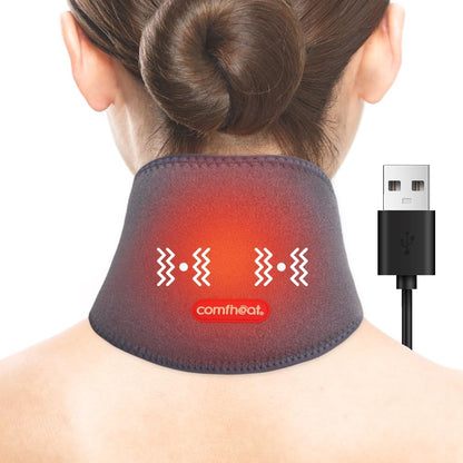 Masajeador 💆 Térmico De Cuello 2 en 1 (Vibración 📳 y Terapia Calor🌡️)