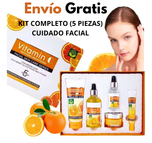 🌸Set Completo de Cuidado Facial | 🌟Aclarante+Hidratante💧+Antiarrugas 🍊